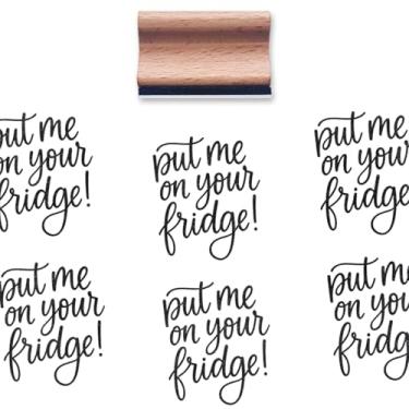 Imagem de Carimbo de borracha Put Me on Fridge, 1-1/3 médio para fazer cartões de scrapbook, artesanato