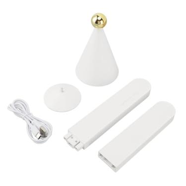 Imagem de Lâmpada de levitação Tabela magnética Luz 360 ° Controle de toque rotativo 3 Term) de cor Dimmível USB tipo C Lâmpada de mesa recarregável para o escritório em casa Leitura