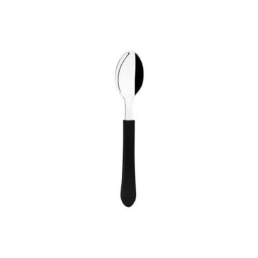 Imagem de Kit - 12 Colheres De Chá Leme Com Lâmina Em Aço Inox Cabo Preto Ccpbag