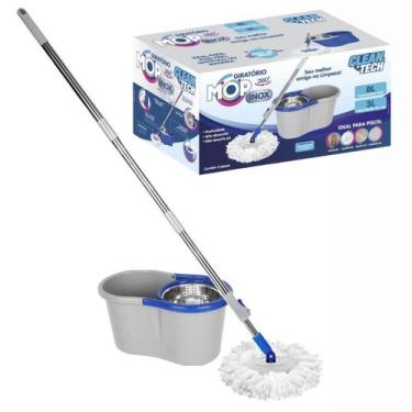 Imagem de Mop Balde Esfregão Giratório Com Alça Top - CLEAN TECH