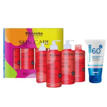 Imagem de KIT Skincare Anti Rugas Rhenuks , Protetor Solar Facial sem cor Efeito