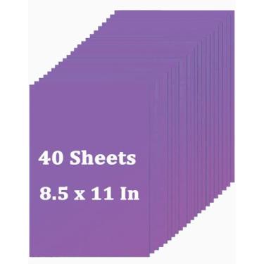 Imagem de 40 folhas de cartolina roxa 21 x 28 cm, cartão grosso para formatura, aniversário, convites, Natal, menus, casamento, confecção de cartões faça você mesmo, impressão estacionária