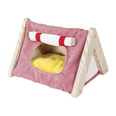 Imagem de Gralara Cama para Porquinho Da Índia, Esconderijo para Porquinho Da Índia, Gaiolas Quentes, Acessórios, para Hamster, Casa para Brincar, Ratos Dormindo, rosa