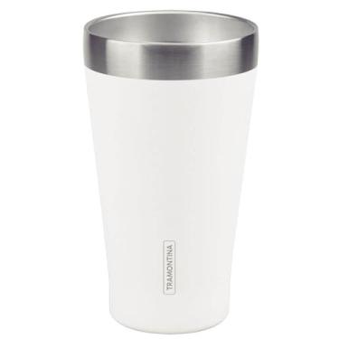 Imagem de Copo Térmico Tramontina Exata em Aço Inox Branco sem Tampa 550 ml