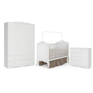 Imagem de Jogo de Quarto Completo Infantil Hamornia - Permobili, branco
