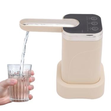 Imagem de Pssopp Dispensador de água Automática, USB Charging Electric Water Bottle Switch para Camping de Viagens Em Casa (Bege)