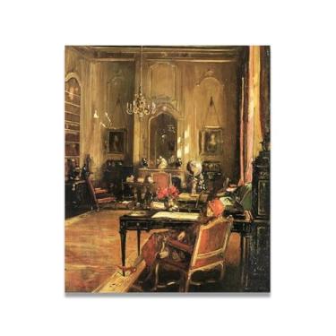 Imagem de The Red Hat John Lavery Iconic Realist Portrait & War Scene Canvas Art – Decoração de parede irlandesa atemporal para casa 30 x 36 cm Un Framed