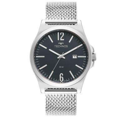 Imagem de Relógio Technos Masculino Ref: 2115ncy/1a Classic Mesh Prateado