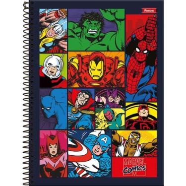 Imagem de Caderno Universitario 15 Materias Marvel Comics Escolar - Foroni