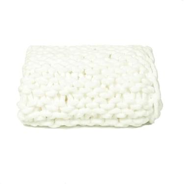 Imagem de Cobertor De Malha Grossa, 100% Tricotado à Mão, Cobertor De Gaze Macia, Cobertor De Crochê Grosso Aconchegante Gigante, Adequado Para Decoração De Sofá-cama, H, 100cmx200cm