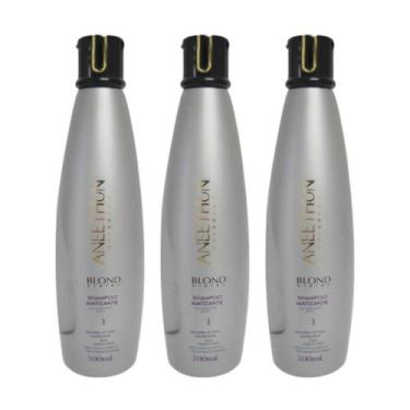 Imagem de Aneethun Blond System Kit 3 Shampoo Matizador 300ml