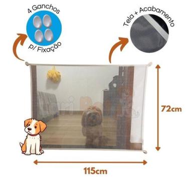 Imagem de Cerca Tela para Cachorros Cães Pet Divisoria de Ambientes para Portas 