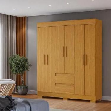 Imagem de Guarda Roupa 6 portas 2 gavetas ACP Maya - MRP, CINAMOMO, MDP
