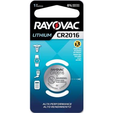 Imagem de Pilha Rayovac Botão Lithium Cr2016 3 V