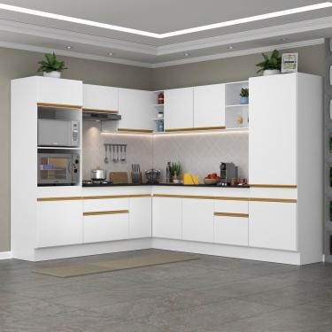 Imagem de Cozinha Completa De Canto Mp2081+Armário E Balcão Branca