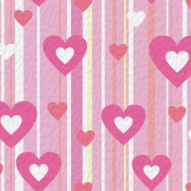 Imagem de Papel de Parede Adesivo Casual Corações - 153 - Multimpressão