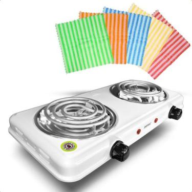 Imagem de Fogareiro Elétrico Portátil 2000W 127V 2 Bocas Controle Temperatura Co