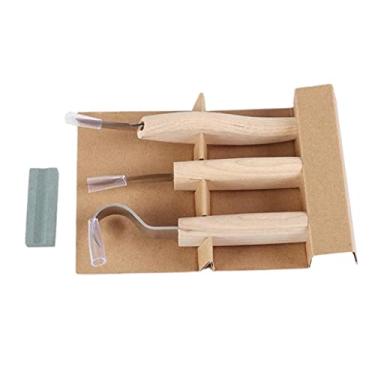 Imagem de Ferramentas de Escultura de Madeira Set para Colher Escultura 3 Facas em Ferramentas E Apontador, Resistência Ganchos