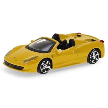 Imagem de Miniatura Carro Ferrari 458 Spider Race E Play 1/43 Amarelo Bburago 36