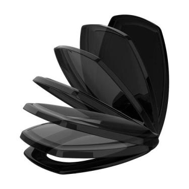 Imagem de Assento Tampa de Vaso Santa Marina Valentina Preto Soft Close Poliprop