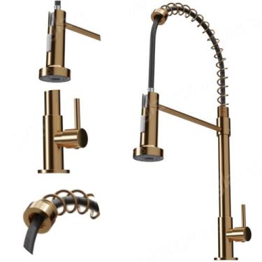 Imagem de Torneira Gourmet Flexível Rose Gold Bancada Cozinha