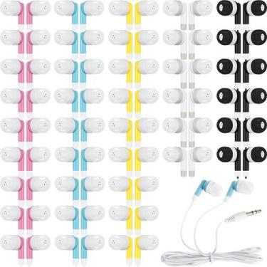 Imagem de Pacote de 100 fones de ouvido Earbud Kigeli para crianças em sala de a