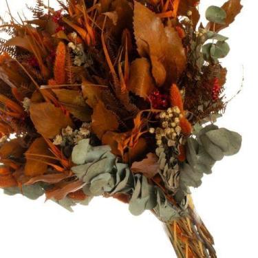 Imagem de Buque de Flores Secas Mix Desidratadas Laranja - Pense Flores