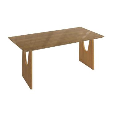 Imagem de Mesa de Sala Jantar Mila Premium Madeira Maciça c/ Tampo Madeirado c/ Vidro 200x100cm Carvalho/Freijo Bronze - Kappesberg