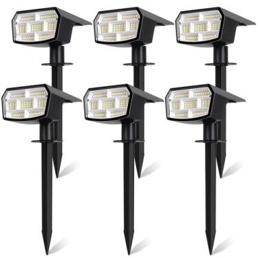 Imagem de Holofotes solares Sucolite, pacote com 6, 59 LED, 3 modos, IP65
