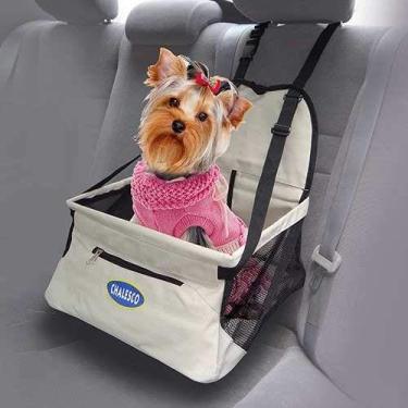 Imagem de Cadeirinha de transporte para cachorro e gato Assento para Banco de Carro Car Seat Chalesco Nude