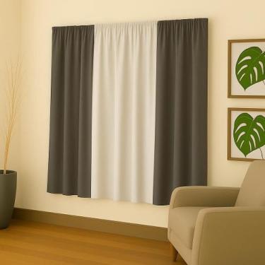 Imagem de Cortina Versátil 2,00X1,70 Para Sala Quarto Escritório Decoração Estil