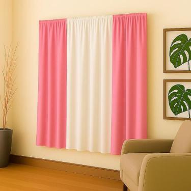 Imagem de Cortina Versátil 2,00X1,70 Para Sala Quarto Escritório Decoração Estil