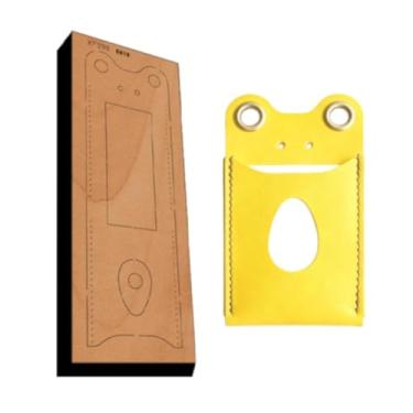 Imagem de YJIUYUANQ Molde de couro em forma de sapo, suporte de cartão de 68 x 120 mm, modelo de corte para projetos de artesanato DIY