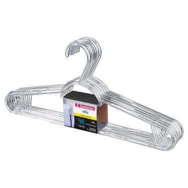 Imagem de Cabide Multi Plástico 6 Peças Transparente Sanremo