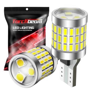 Imagem de Torchbeam 912 921 Lâmpadas LED Luzes de Ré, 921 Lâmpadas LED Backup 2600 Lumens 6000K Xenon Branco Super Brilhante T15 906 904 W16W Luzes de Ré, Pacote com 2