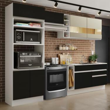 Imagem de Cozinha Jade com Armário e Balcão sem Tampo e Pia Madesa