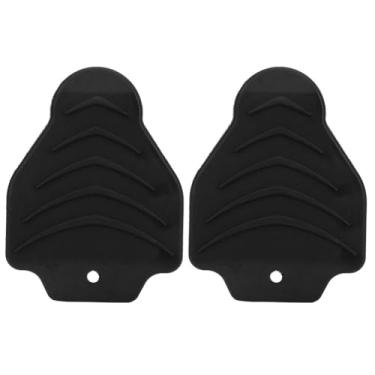 Imagem de Chiffonade 1 par de capas de borracha preta para pedal protetores de caminhada de bicicleta antiderrapantes confortáveis para sapatos de ciclismo (94 x 70 x 16 mm)