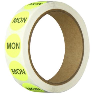 Imagem de Tape Logic DL6501 etiqueta circular de inventário Dias da semana pré-impressa, Legend"Mon", diâmetro de 2,5 cm, amarelo fluorescente (rolo de 500)