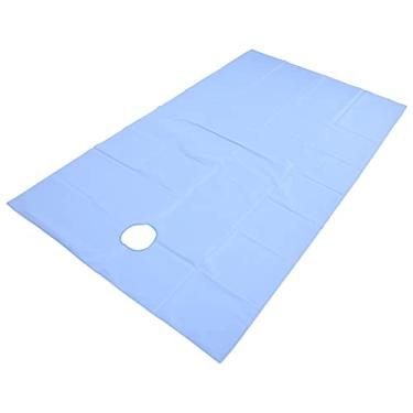 Imagem de Zhjvihx Folhas de Cobertura de Cama de Spa, Folhas Requintadas Impermeáveis ​​de Salão de Beleza para Salões de Beleza para Clubes de Spa para Massagens (Azul)