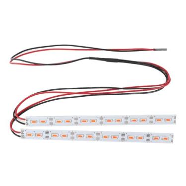 Imagem de RiToEasysports Barra Clara Conduzida, Barra Clara Decorativa do Chassi Liga de Alumínio 24 Leds para 1/10 1/8 Escala Rc Modelo Carro (vermelho)