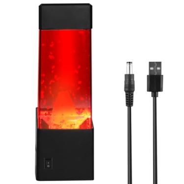 Imagem de Lâmpada de vulcão LED de 22 cm, lâmpada vulcânica realista de vulcão, lâmpada de ambiente de vulcão simulada para casa, escritório, quarto, sala de estar