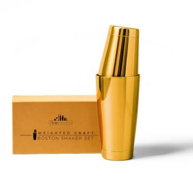 Imagem de A Bar Above Conjunto de coqueteleiras profissionais Boston - Conjunto de coqueteleiras de 510 g e 800 ml para bartenders - Coqueteleira profissional feita de aço inoxidável premium 304. Ferramentas