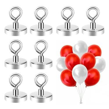 Imagem de Pesos de balão de 8 peças com suportes reutilizáveis para balões de hélio em festas