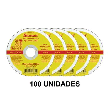 Imagem de Disco De Corte Fino 4.1-2 Pol 115x1x22mm Starrett Dac115-14 - 100 Unidades