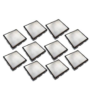 Imagem de Ralo Oculto Invisivel 15x15 Anti Odor Inox Kit 10 Uni Box Banheiro Cozinha Varanda Lavabo Lavanderia Higienico Discreto