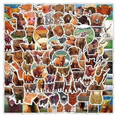 Imagem de Pacote de adesivos Realistic Cow Cartoon Farm Animal, 50 unidades - Yi