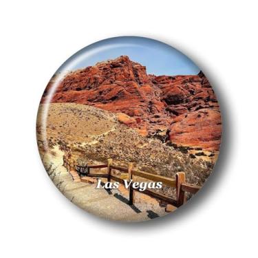 Imagem de Nevada Las Vegas Red Rock Canyon National Geladeira Adesivo Ímãs de Geladeira Vidro Cristal 3D Viagem Cidade Las Vegas Colecionável Lembrança Presentes Decoração de Geladeira