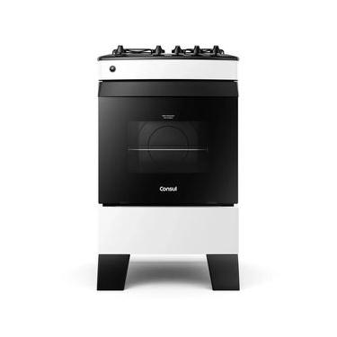 Imagem de Fogão Consul 4 Bocas Branco com Mesa Esmaltada CFO4ZAB Bivolt