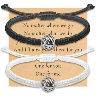 Imagem de ZKJTEARY Pulseiras esportivas para mulheres, homens, futebol, basquete, vôlei, beisebol, softball, futebol, pulseiras para mulheres, homens, preto e branco, pulseira de amizade ajustável para fãs, One