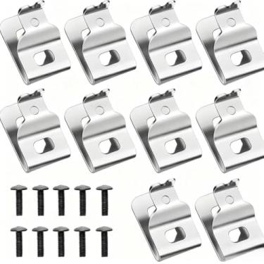 Imagem de Pacote com 10 clipes de cinto para ferramenta de perfuração de aço inoxidável Dewalt 304 kit de ganchos com parafusos para Dewalt N268241 adequado para ferramentas elétricas de 20 V DCD980 DCD985